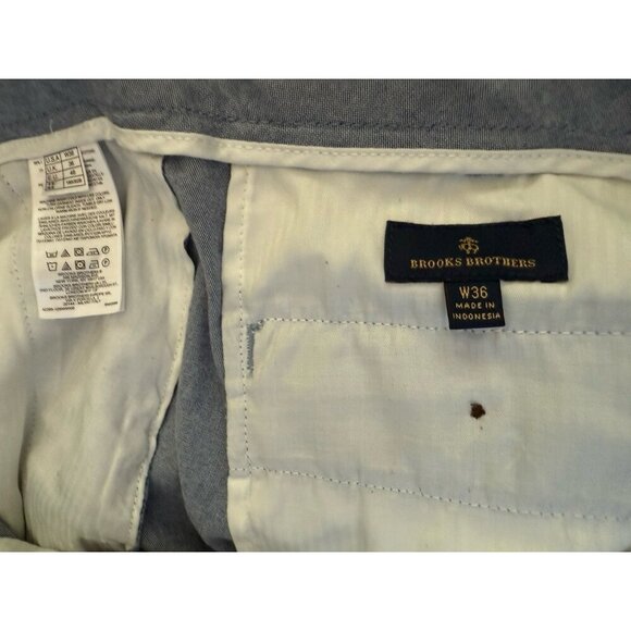 Brooks Brothers Men's Bermuda Shorts Blue  SZ 36 inseam 11 Resort Classic Preppy - Picture 3 of 3